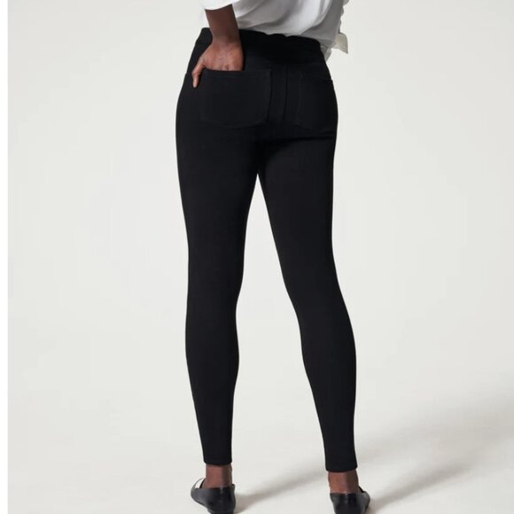 Spanx Jean-ish Ankle Leggings  Shape wear Jeggings Black Medium - Picture 1 of 7